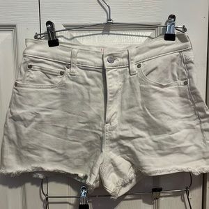 Women’s PINK white jean shorts